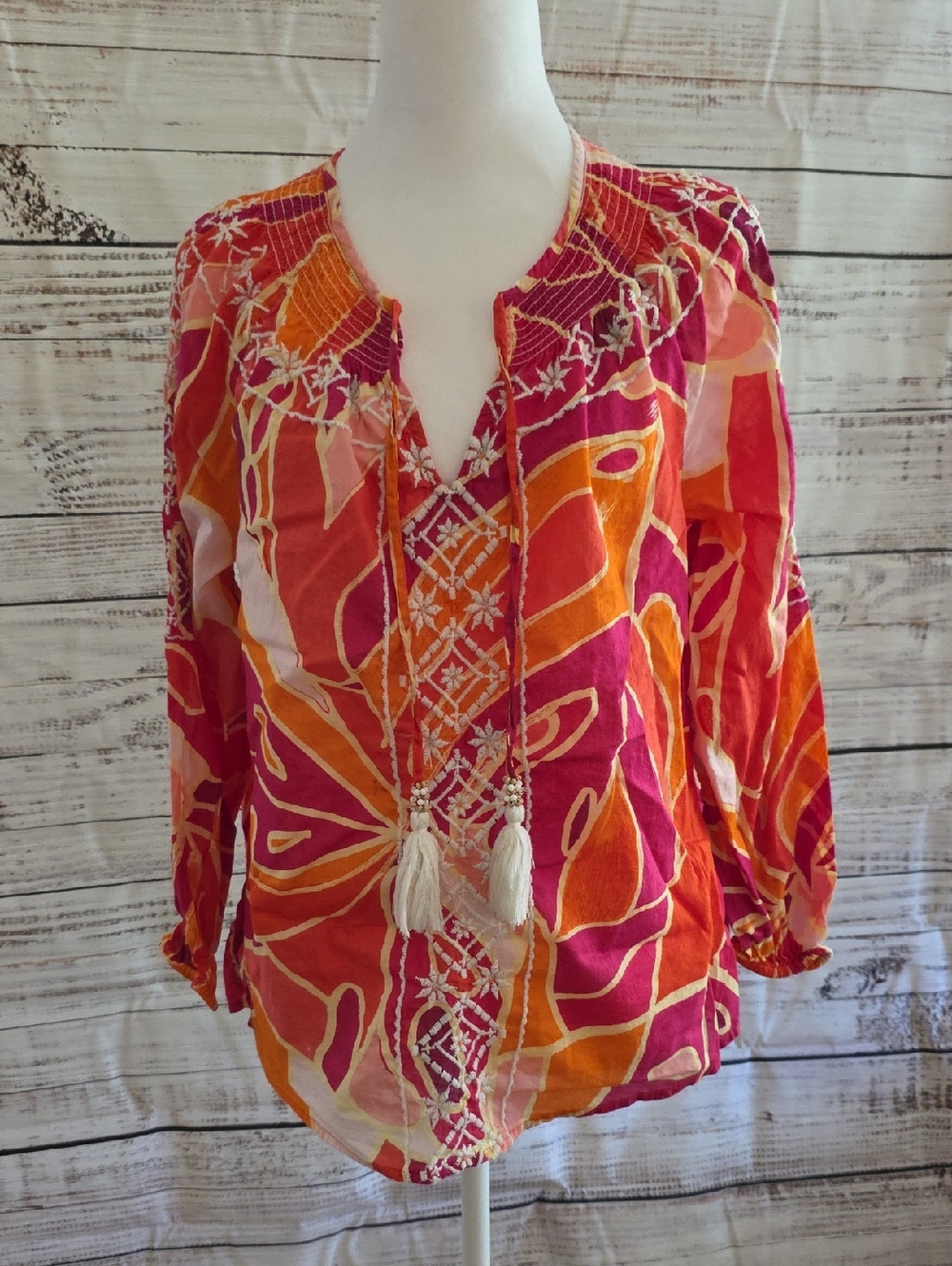 Christian Siriano SzS Embroided Peasant Blouse